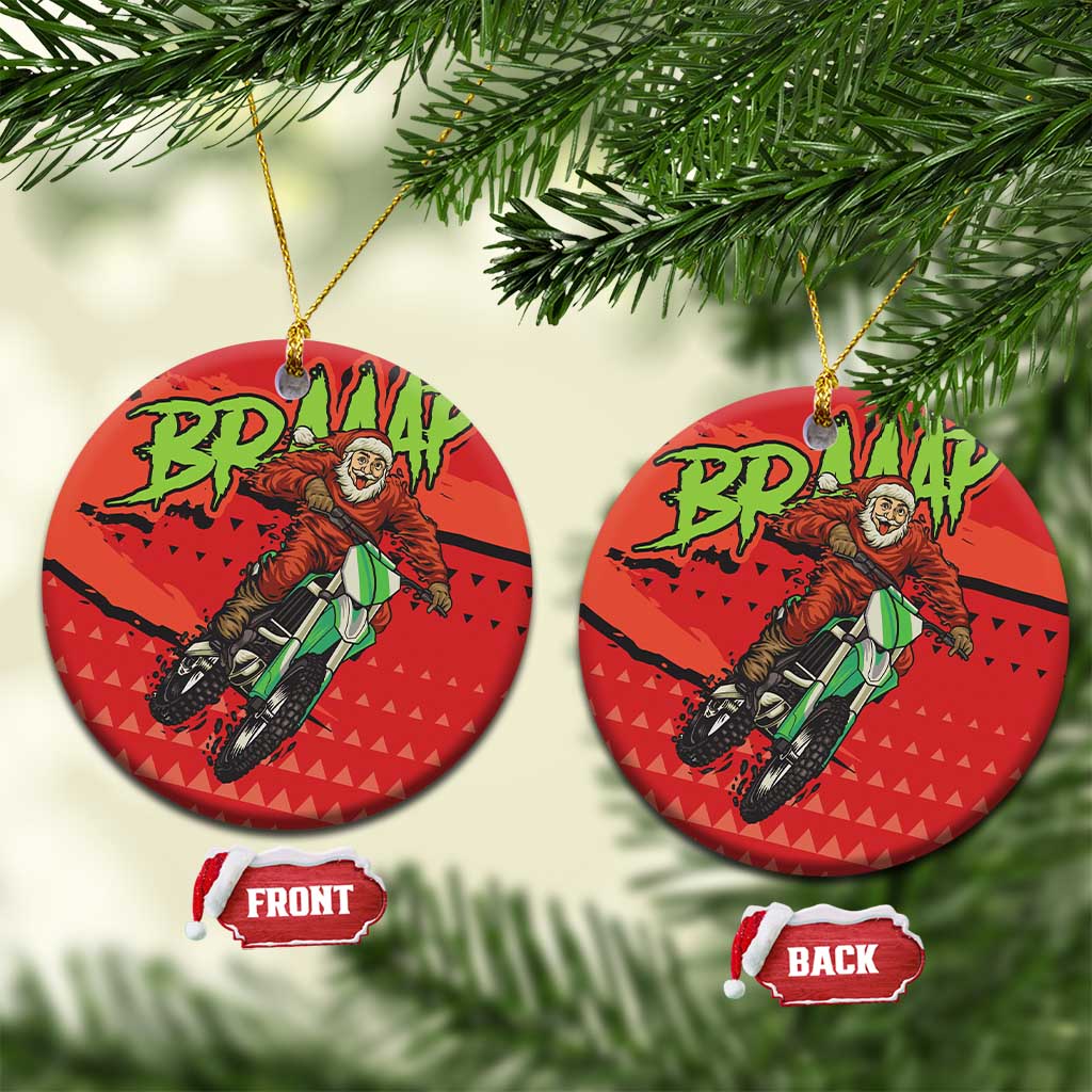 Braaap Ceramic Ornament Motorcross Santa Christmas DT03