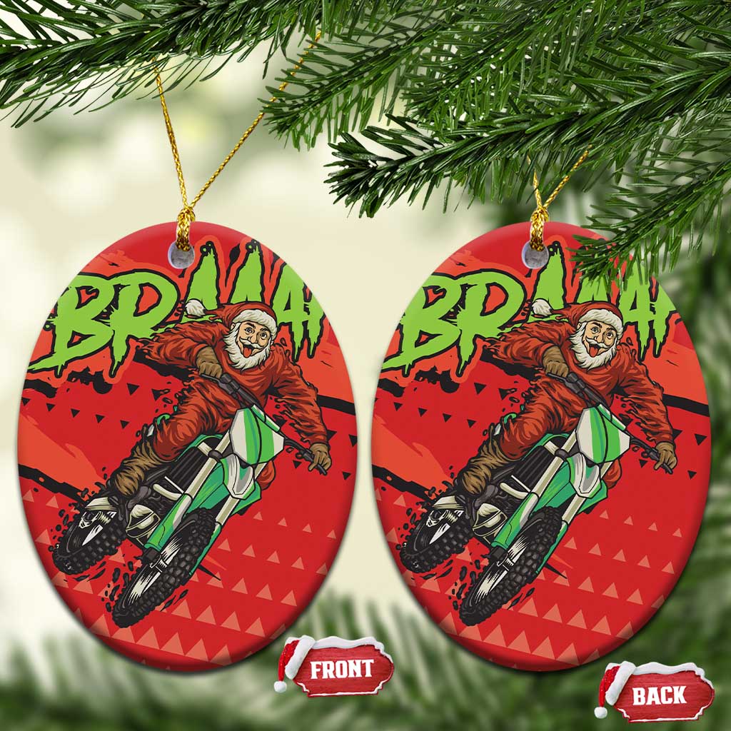 Braaap Ceramic Ornament Motorcross Santa Christmas DT03