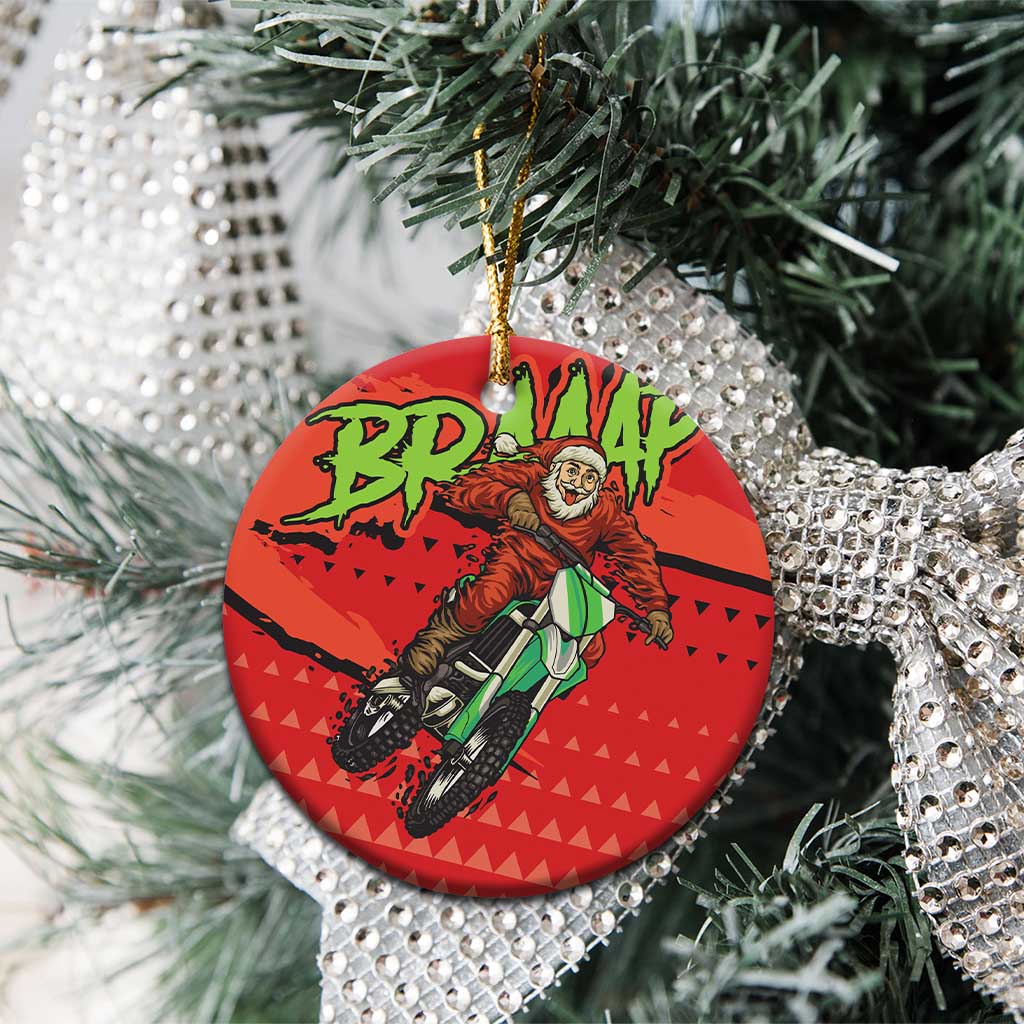 Braaap Ceramic Ornament Motorcross Santa Christmas DT03