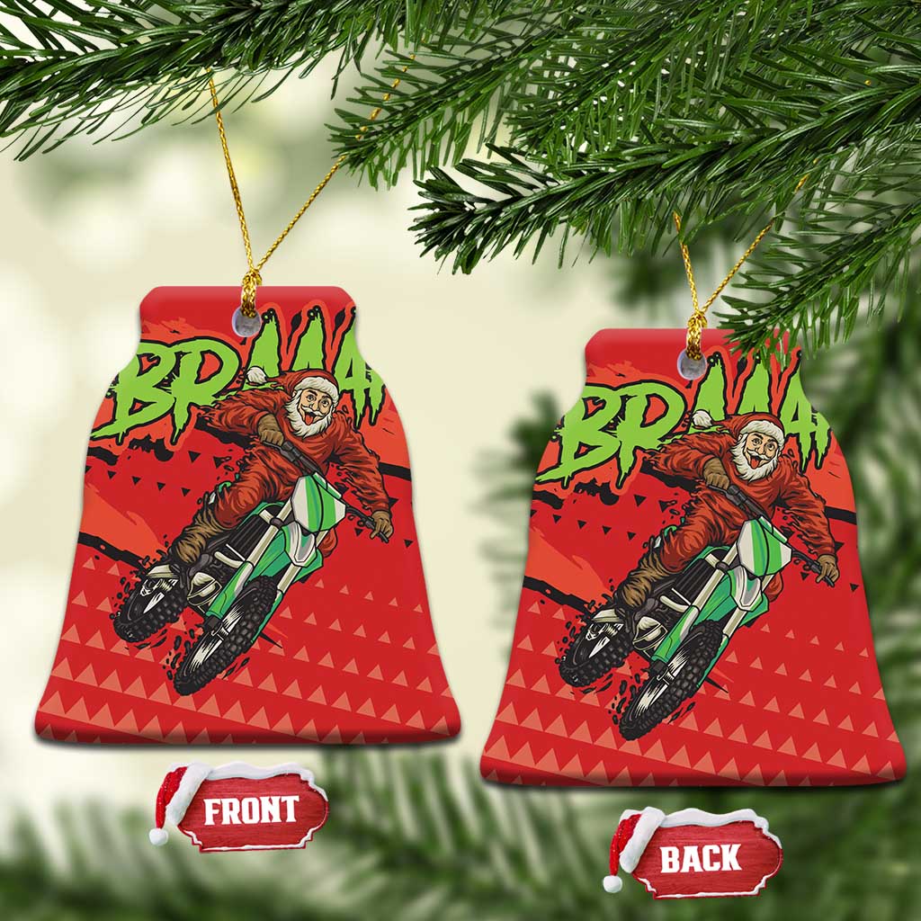 Braaap Ceramic Ornament Motorcross Santa Christmas DT03