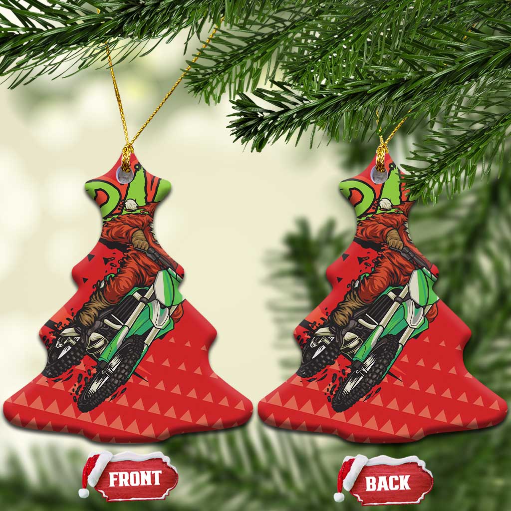 Braaap Ceramic Ornament Motorcross Santa Christmas DT03