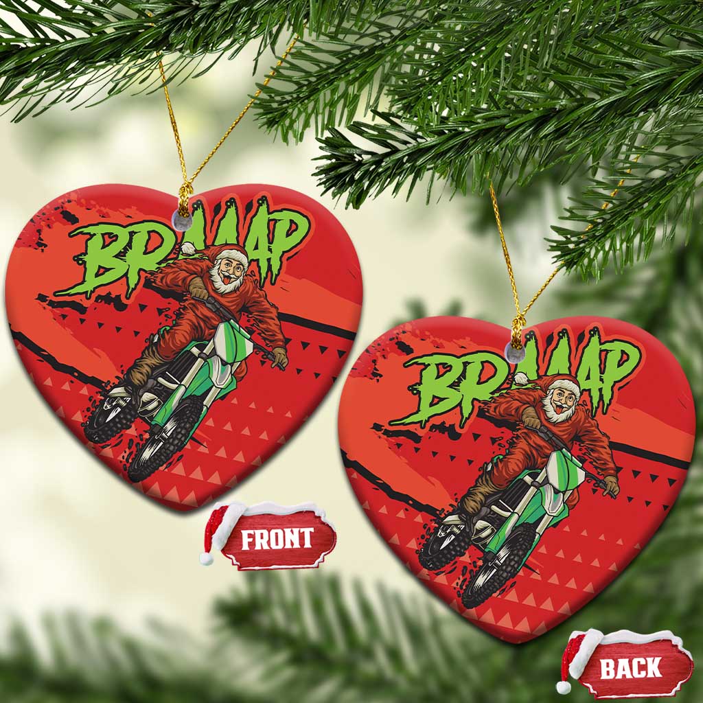 Braaap Ceramic Ornament Motorcross Santa Christmas DT03