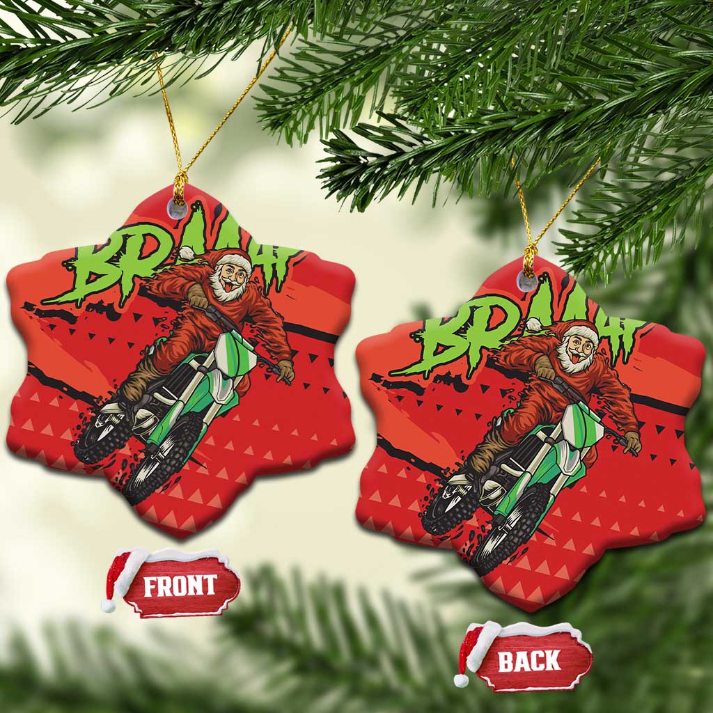 Braaap Ceramic Ornament Motorcross Santa Christmas DT03