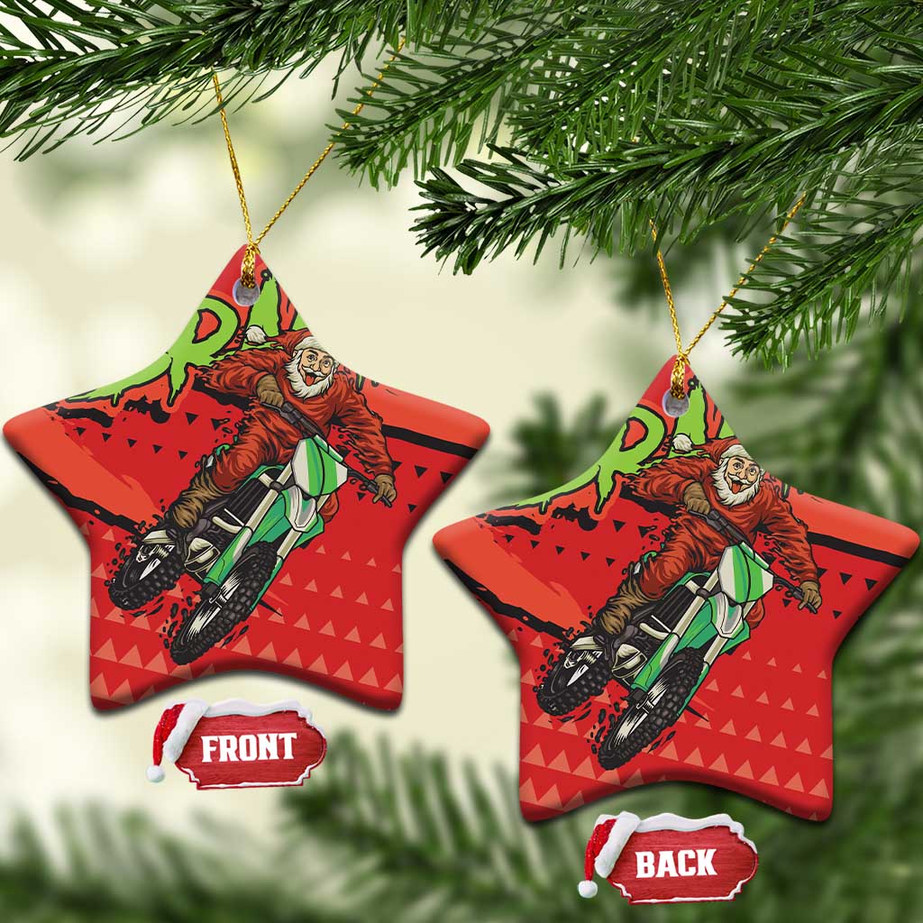 Braaap Ceramic Ornament Motorcross Santa Christmas DT03