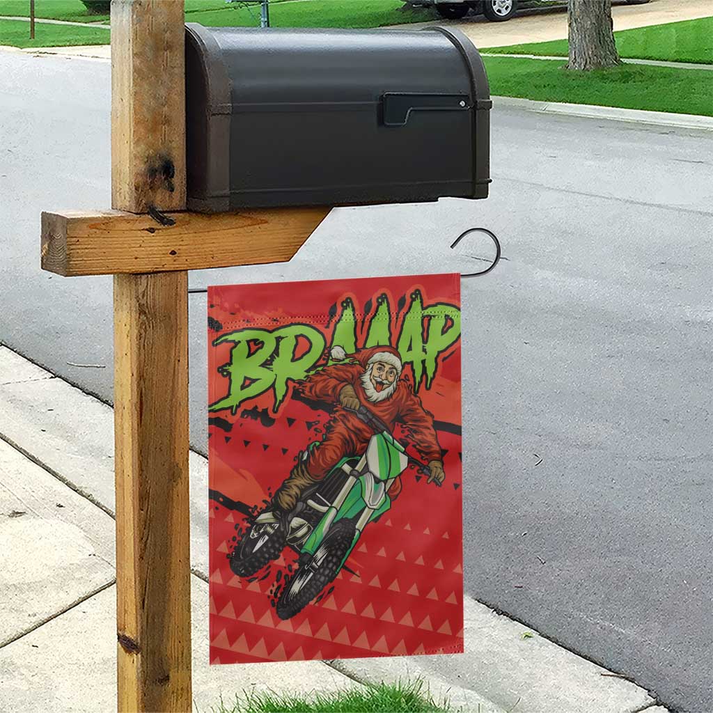 Afro Santa Braaap Garden Flag Motorcross Christmas DT03