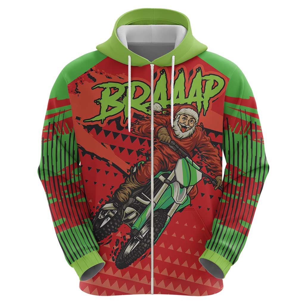 Braaap Hoodie Motorcross Santa Christmas DT03