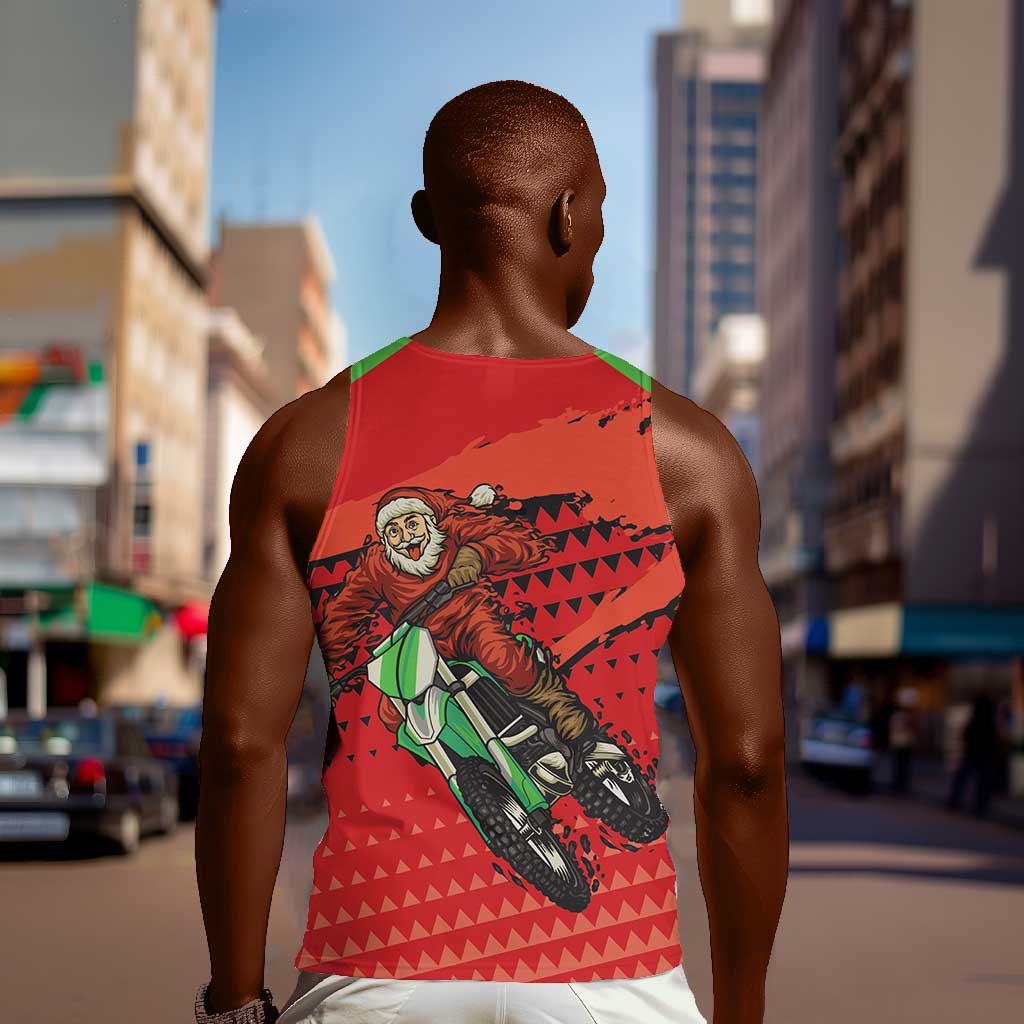 Afro Santa Braaap Men Tank Top Motorcross Christmas DT03