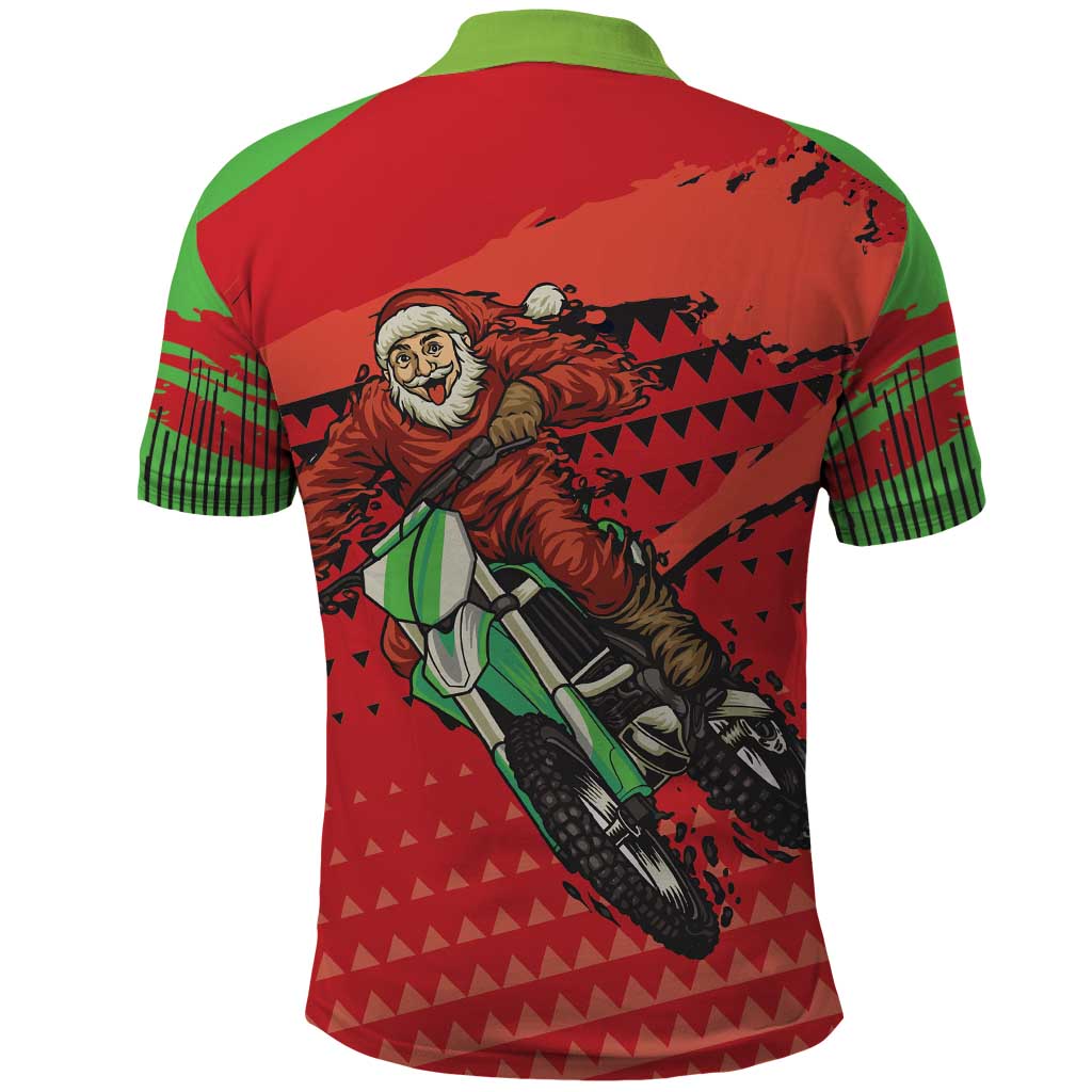 Braaap Polo Shirt Motorcross Santa Christmas DT03