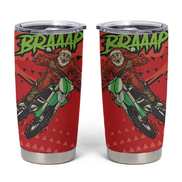 Afro Santa Braaap Tumbler Cup Motorcross Christmas DT03
