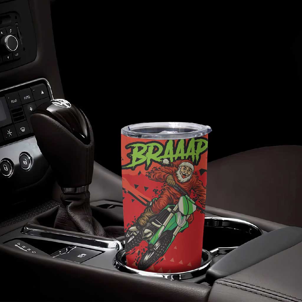 Afro Santa Braaap Tumbler Cup Motorcross Christmas DT03