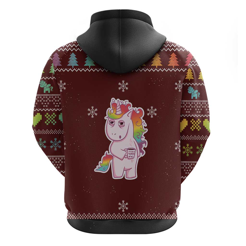 Cant Hear You Unicorn Christmas Hoodie DT03