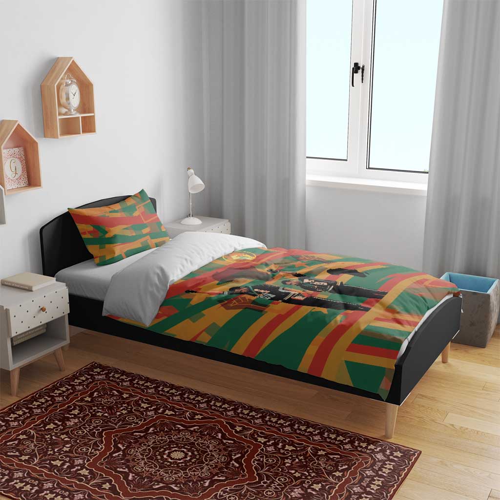 African American 1968 Bedding Set Black Power Fists of Freedom DT03