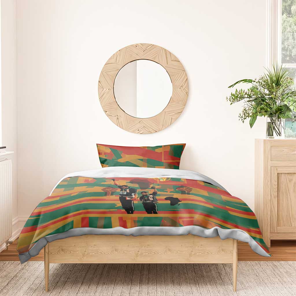 African American 1968 Bedding Set Black Power Fists of Freedom DT03