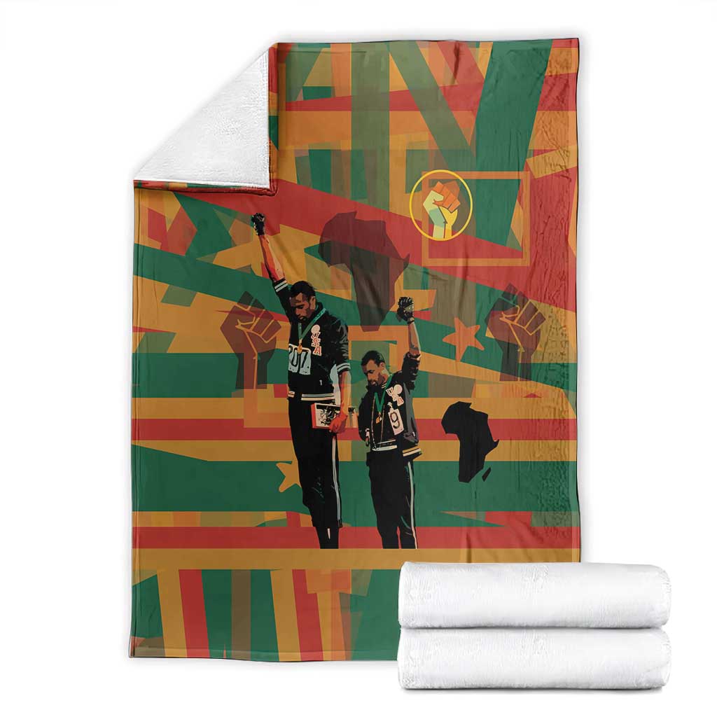 African American 1968 Blanket Black Power Fists of Freedom DT03