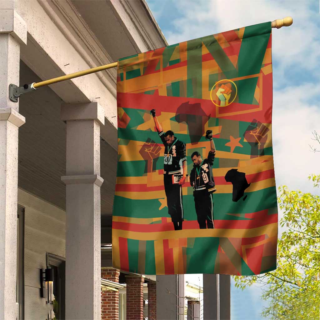 African American 1968 Garden Flag Black Power Fists of Freedom DT03