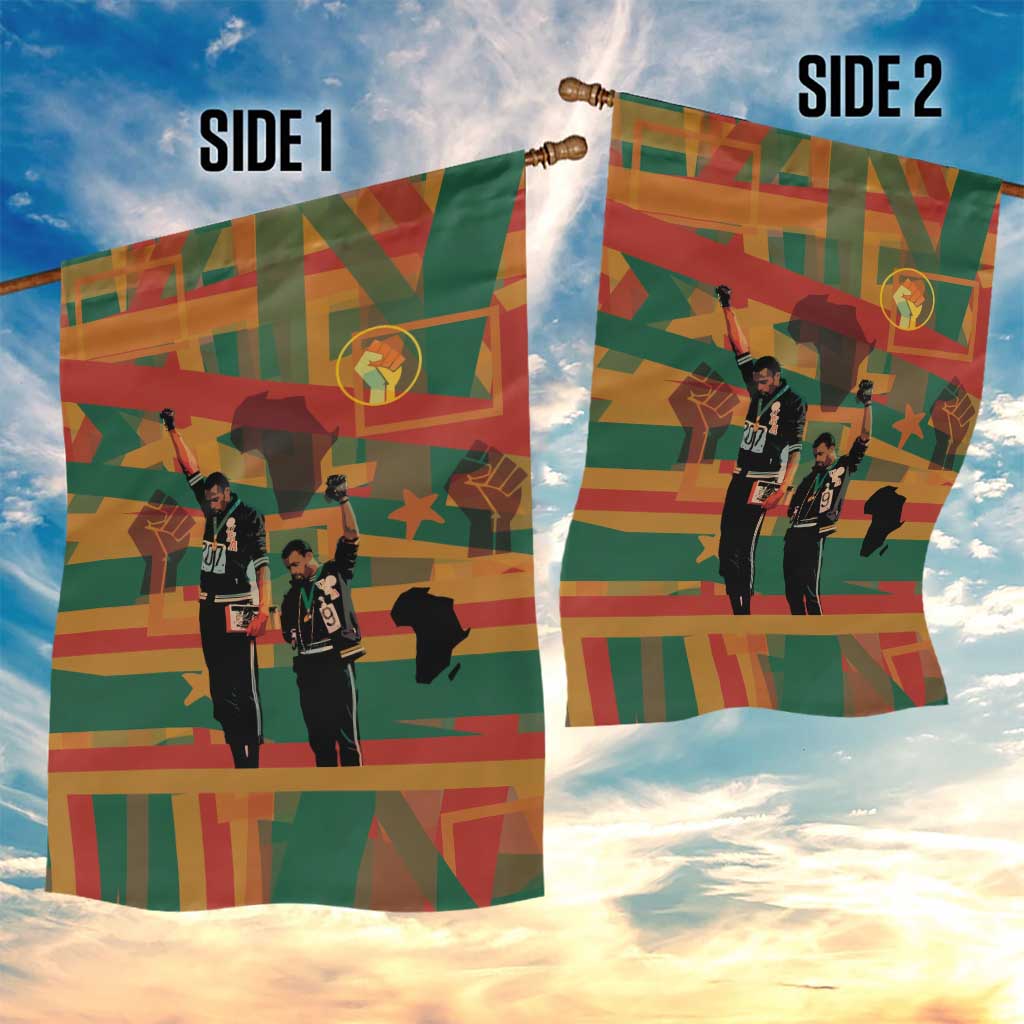 African American 1968 Garden Flag Black Power Fists of Freedom DT03
