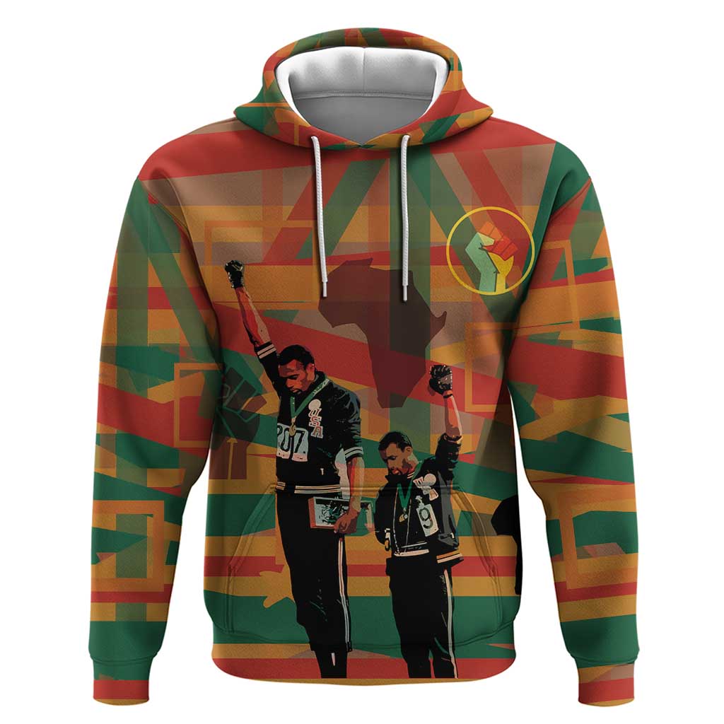 Black Power Fists of Freedom Hoodie African American 1968 DT03