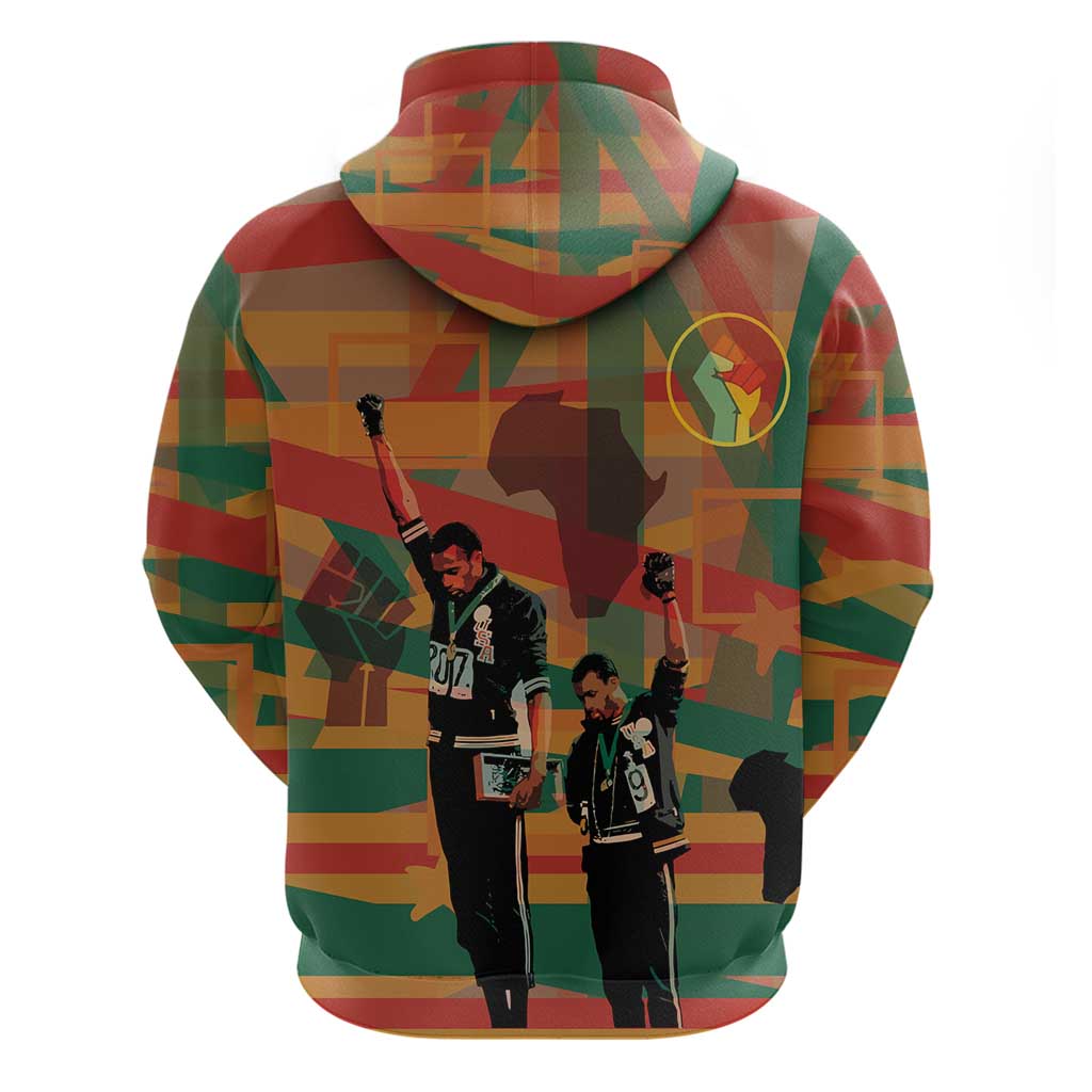 Black Power Fists of Freedom Hoodie African American 1968 DT03
