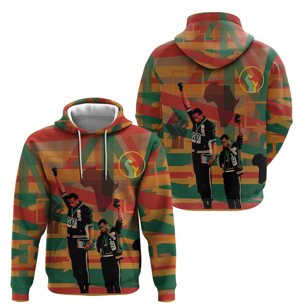 Black Power Fists of Freedom Hoodie African American 1968 DT03