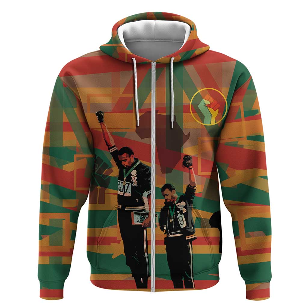 Black Power Fists of Freedom Hoodie African American 1968 DT03