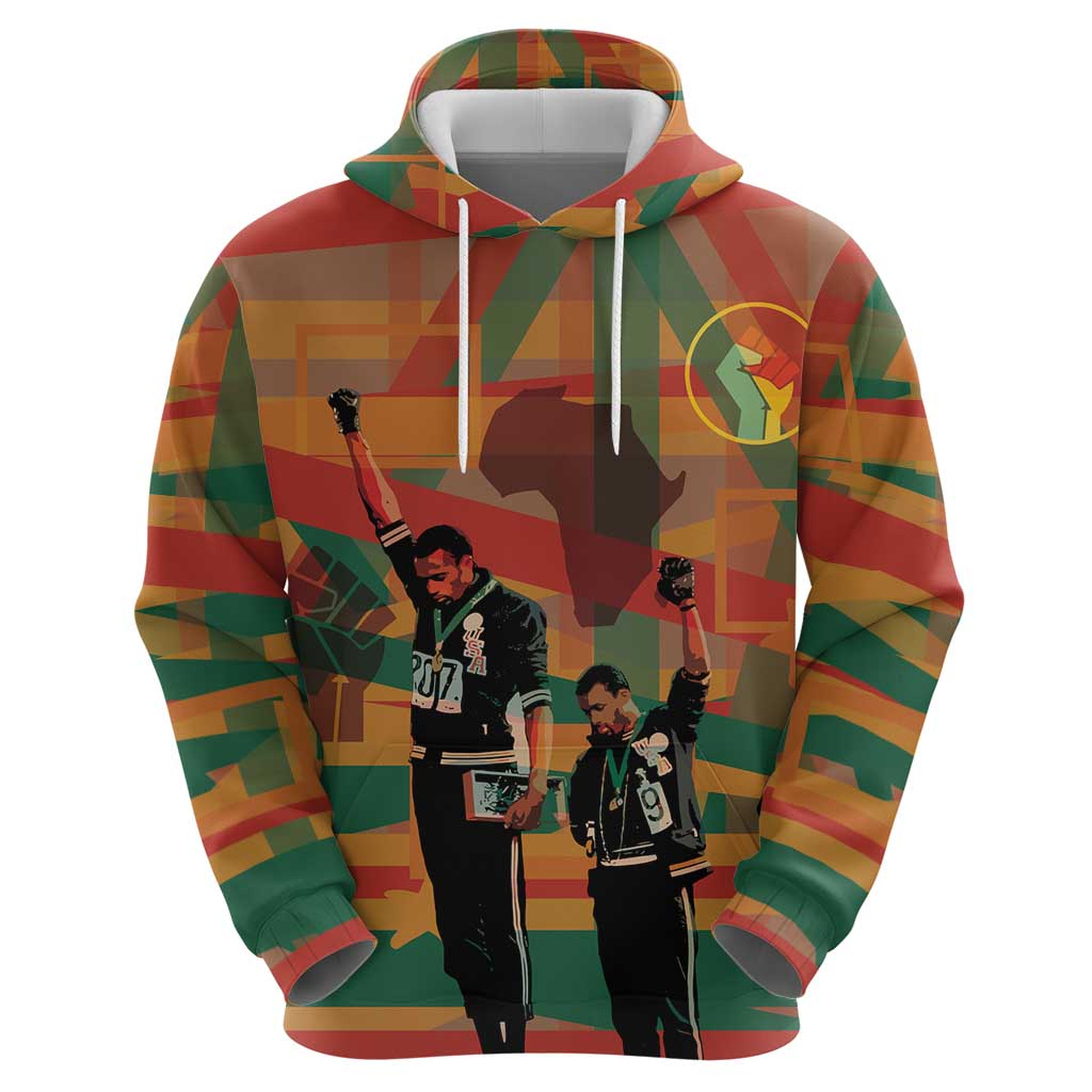 Black Power Fists of Freedom Hoodie African American 1968 DT03