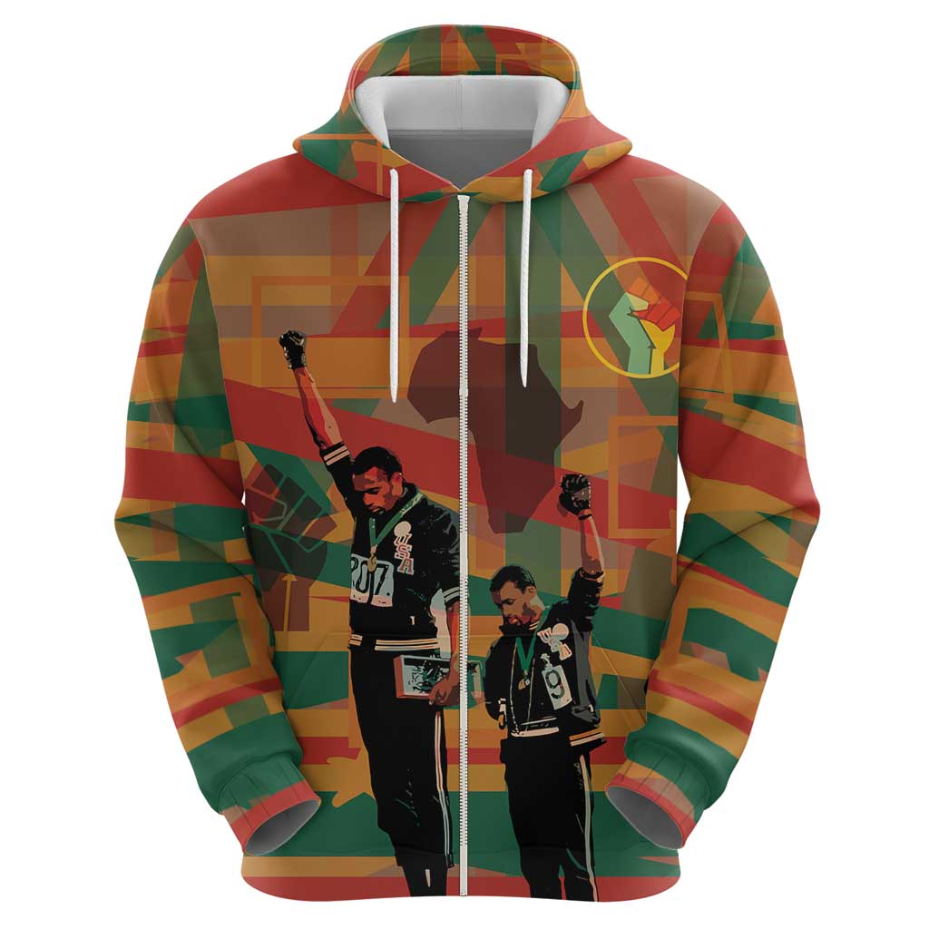Black Power Fists of Freedom Hoodie African American 1968 DT03