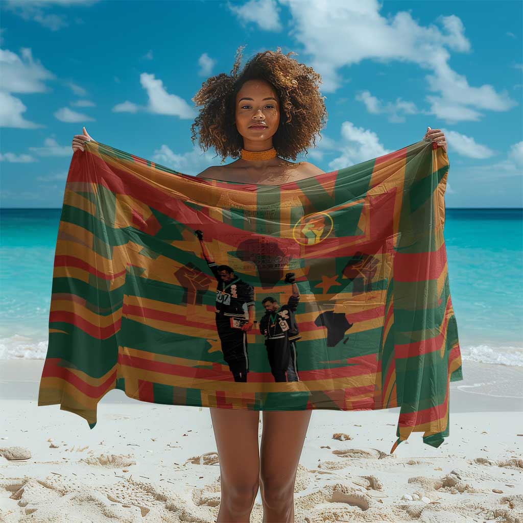 African American 1968 Sarong Black Power Fists of Freedom DT03