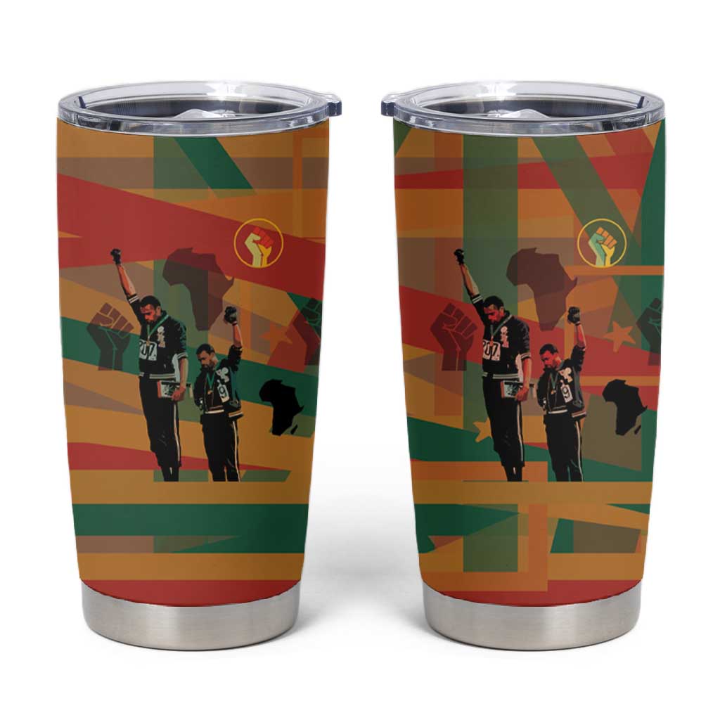 African American 1968 Tumbler Cup Black Power Fists of Freedom DT03