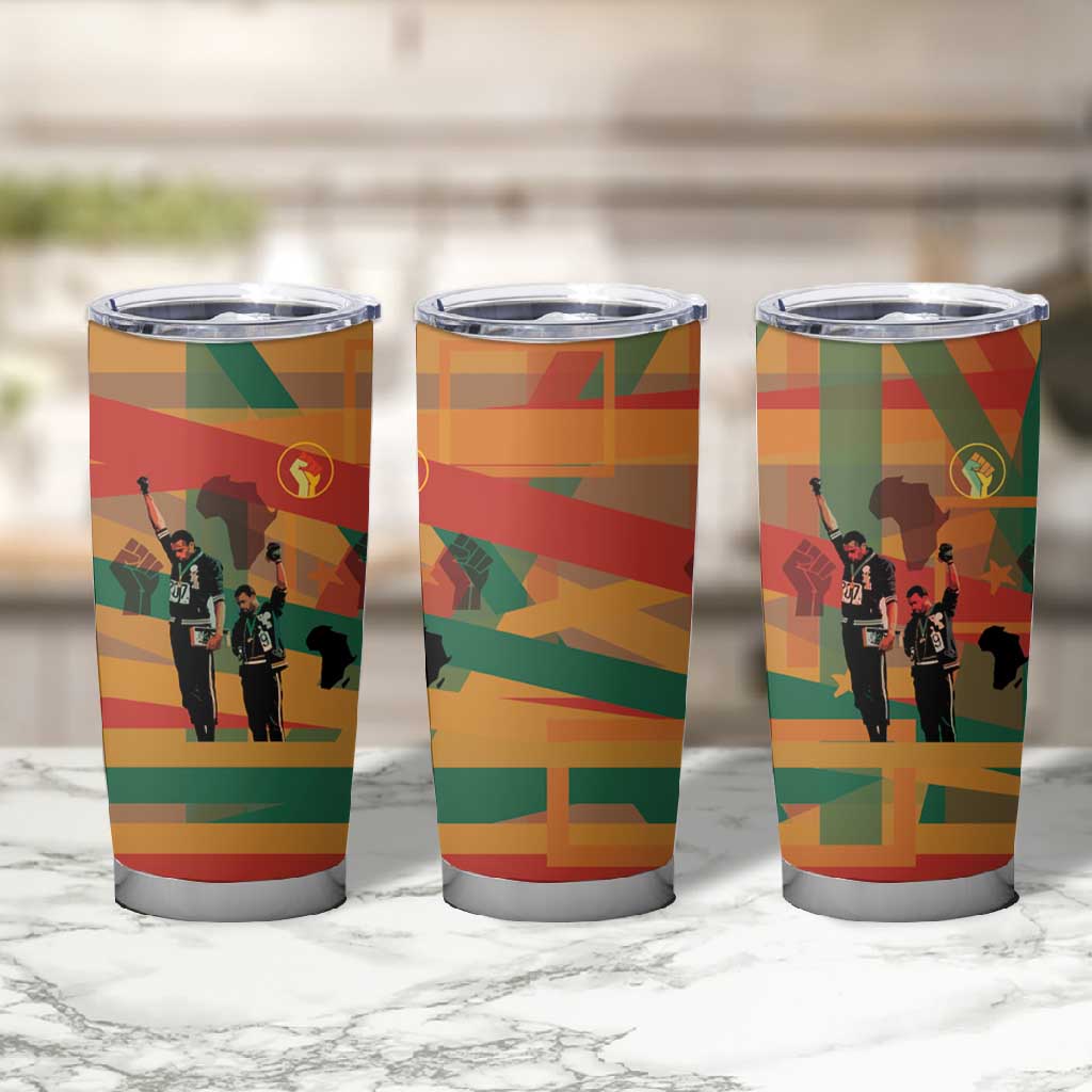 African American 1968 Tumbler Cup Black Power Fists of Freedom DT03