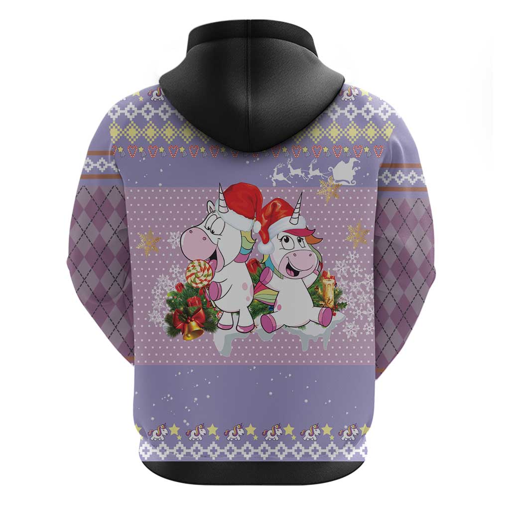 Unicorn Naughty List Hoodie Christmas Funny DT03
