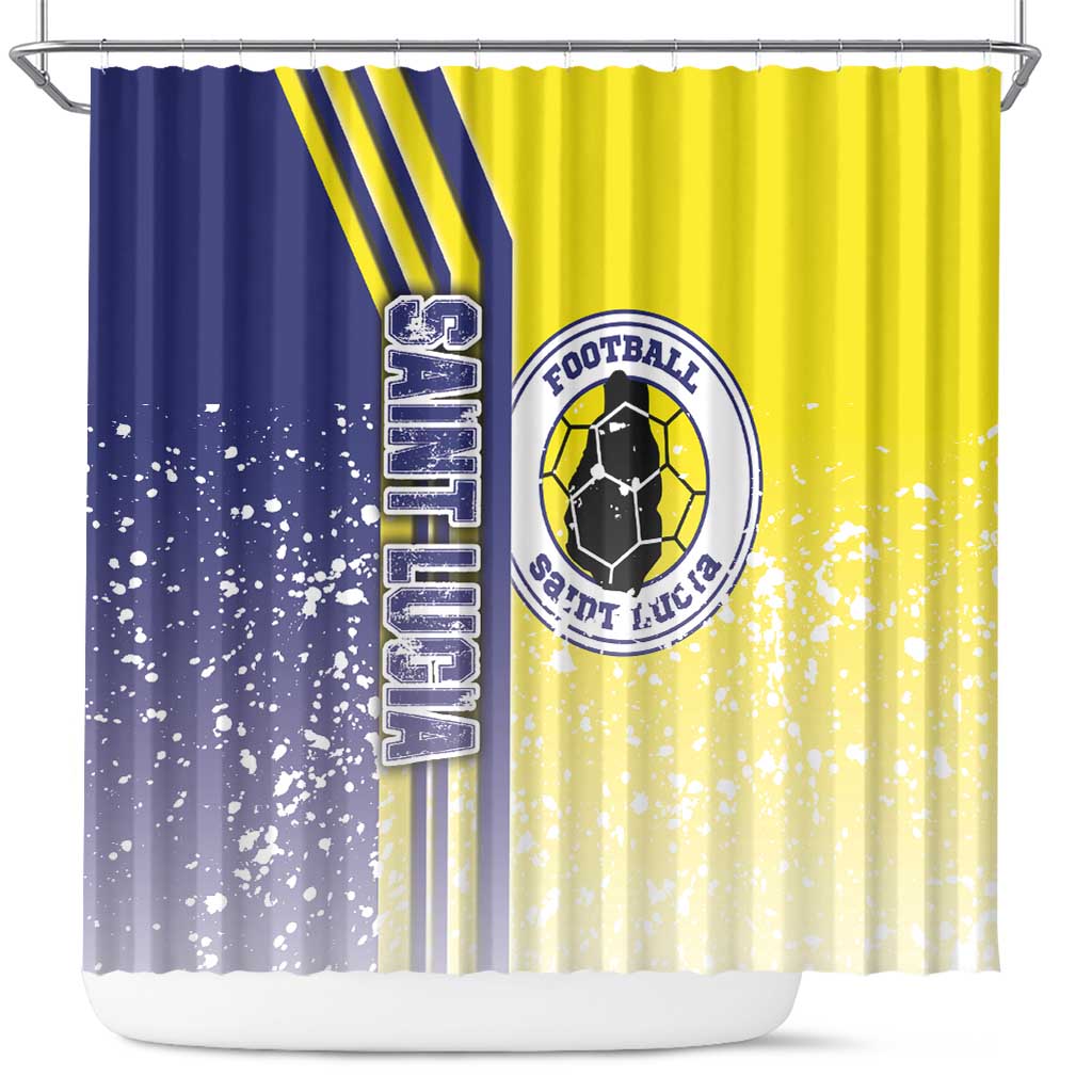 Saint Lucia Football Shower Curtain Piton Boyz Soccer - Road To Champion DT03