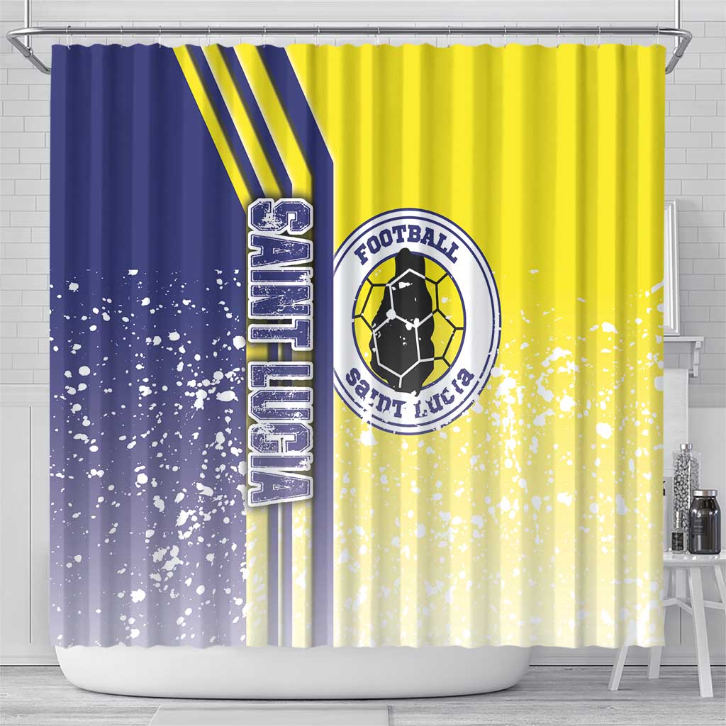 Saint Lucia Football Shower Curtain Piton Boyz Soccer - Road To Champion DT03