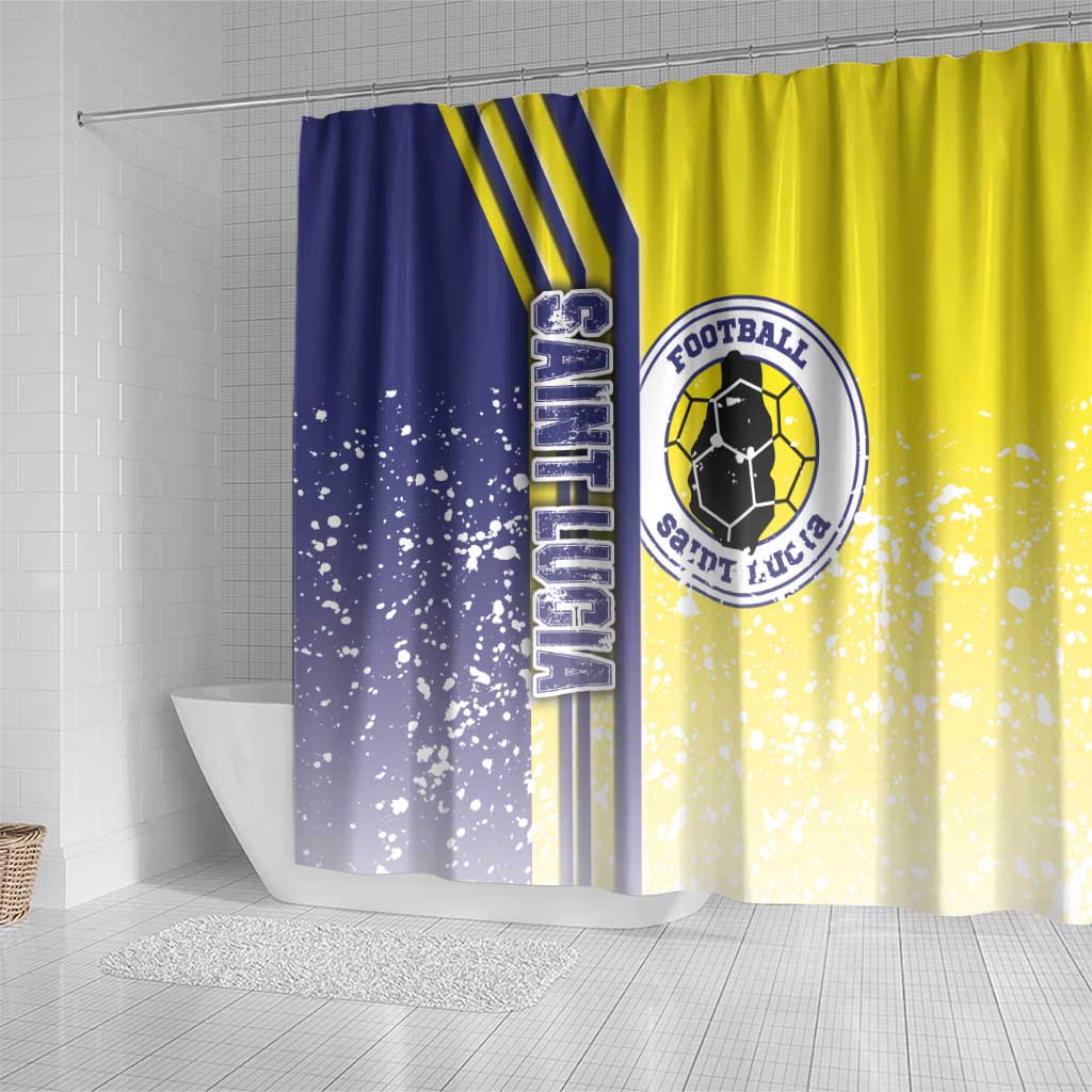 Saint Lucia Football Shower Curtain Piton Boyz Soccer - Road To Champion DT03