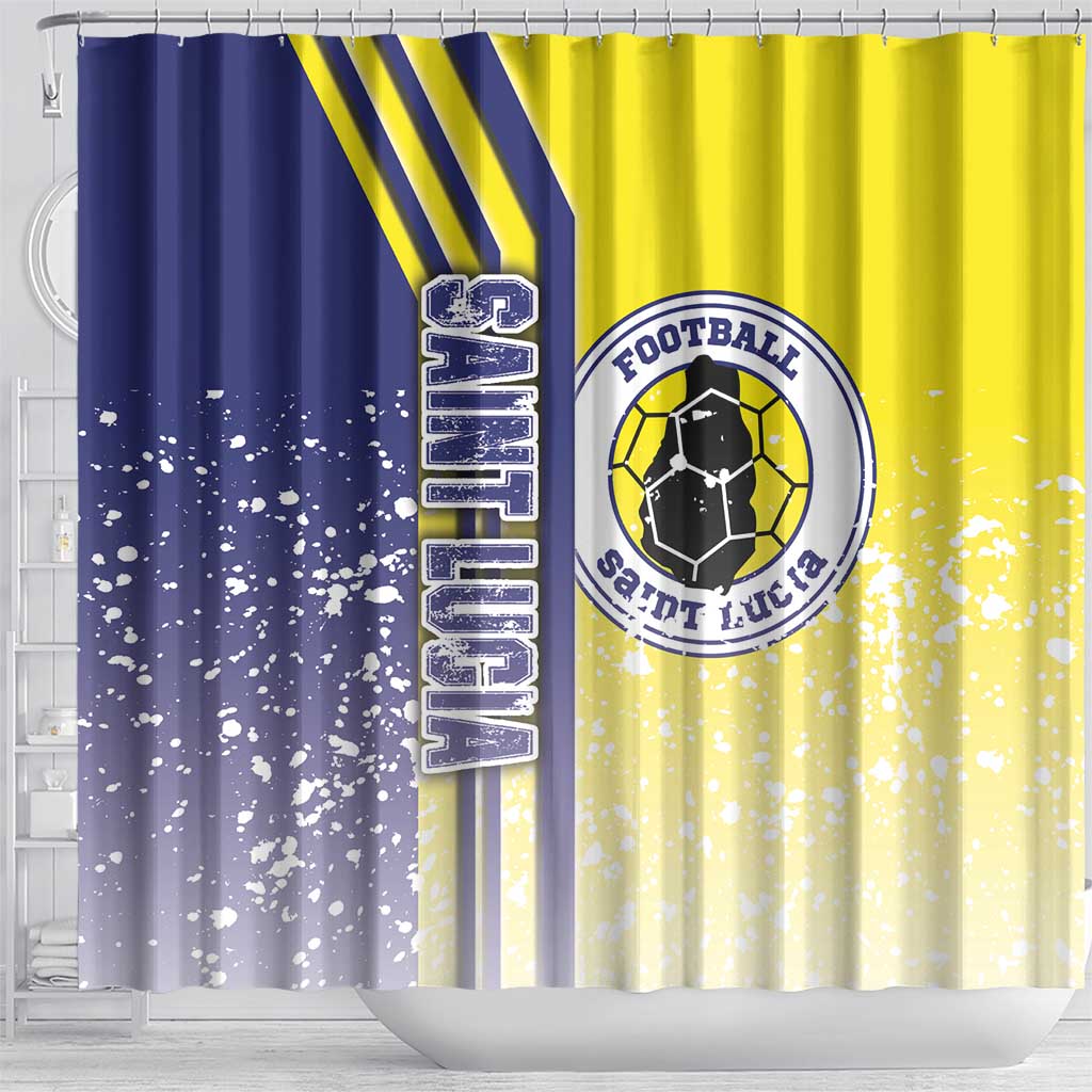 Saint Lucia Football Shower Curtain Piton Boyz Soccer - Road To Champion DT03