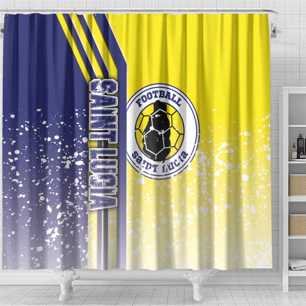 Saint Lucia Football Shower Curtain Piton Boyz Soccer - Road To Champion DT03