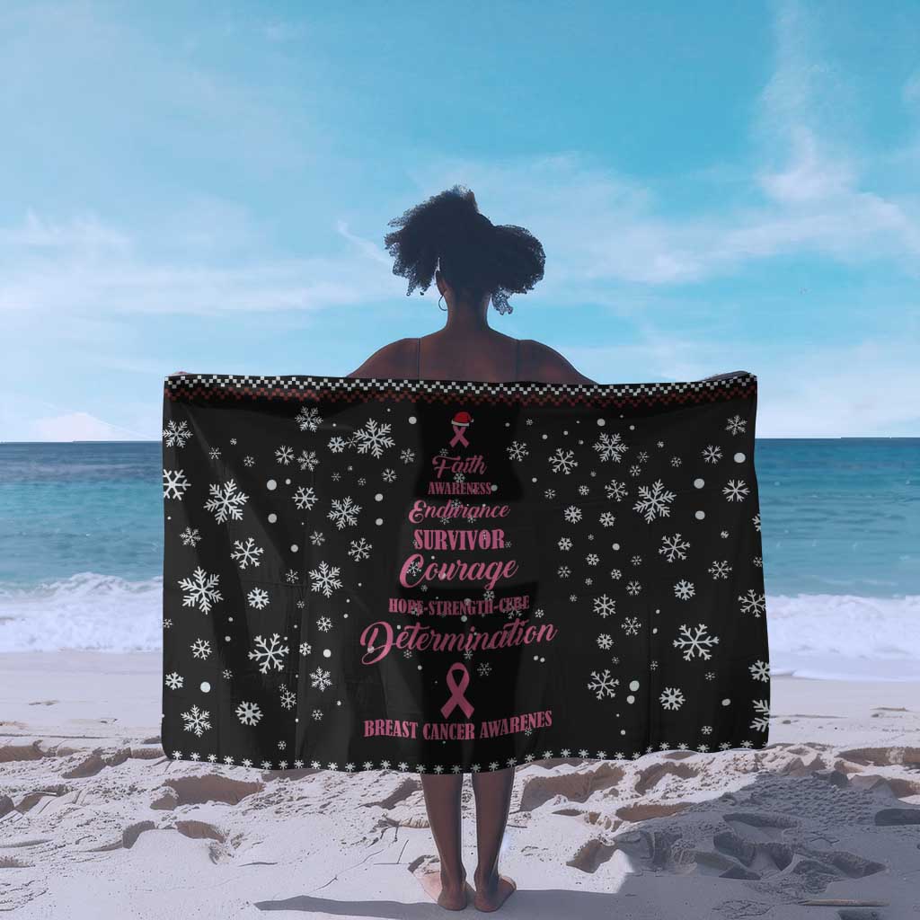 Christmas Tree Breast Cancer Afro Sarong Survivor African DT03