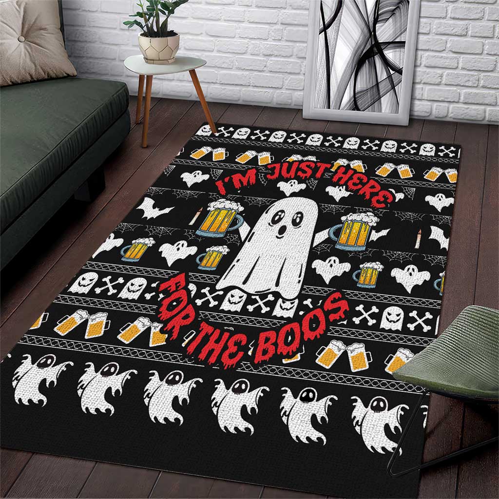 Christmas Africa Boo Beer Area Rug I'm Just Here For The Boss DT03