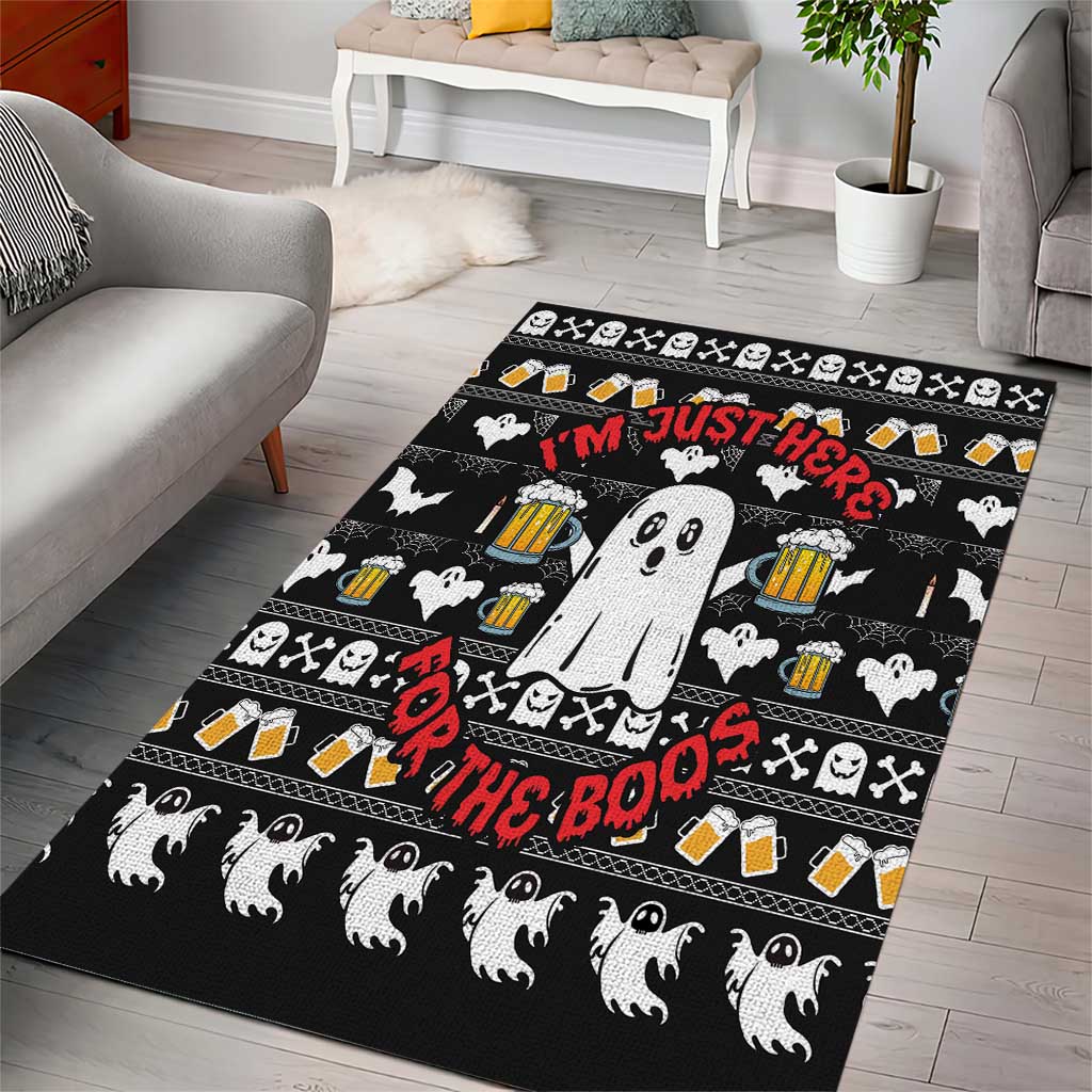 Christmas Africa Boo Beer Area Rug I'm Just Here For The Boss DT03