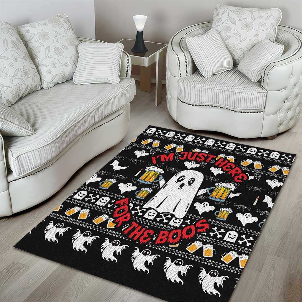 Christmas Africa Boo Beer Area Rug I'm Just Here For The Boss DT03