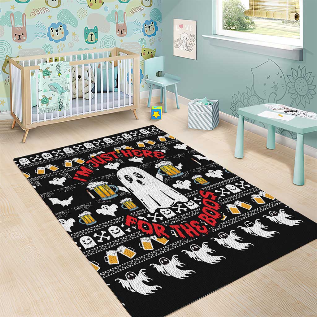 Christmas Africa Boo Beer Area Rug I'm Just Here For The Boss DT03