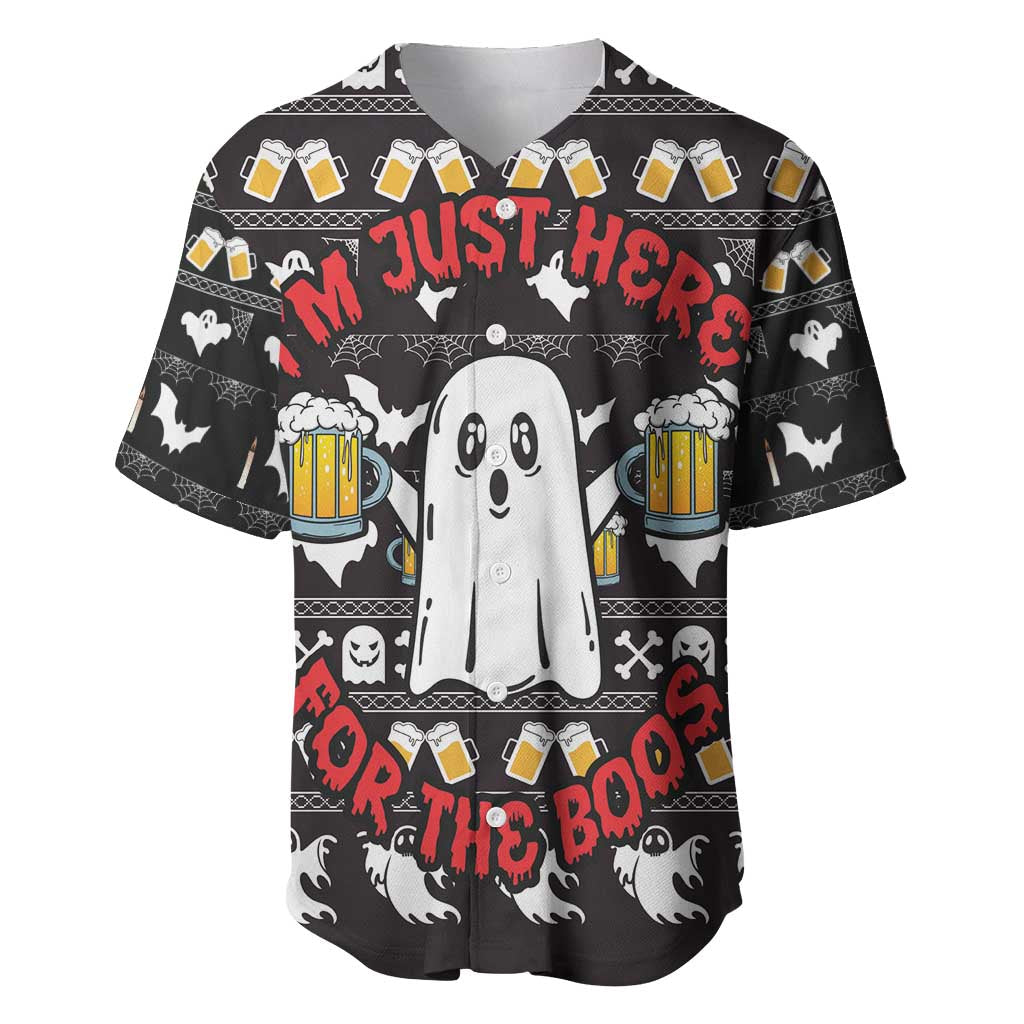 Christmas Africa Boo Beer Baseball Jersey I'm Just Here For The Boss DT03