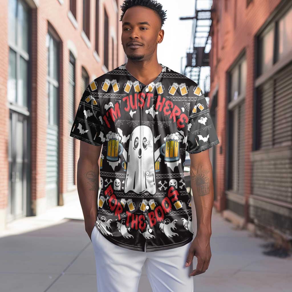 Christmas Africa Boo Beer Baseball Jersey I'm Just Here For The Boss DT03