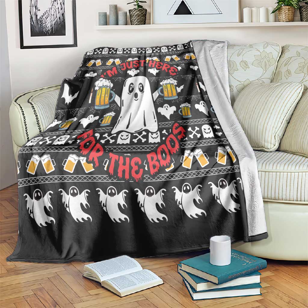 Christmas Africa Boo Beer Blanket I'm Just Here For The Boss DT03
