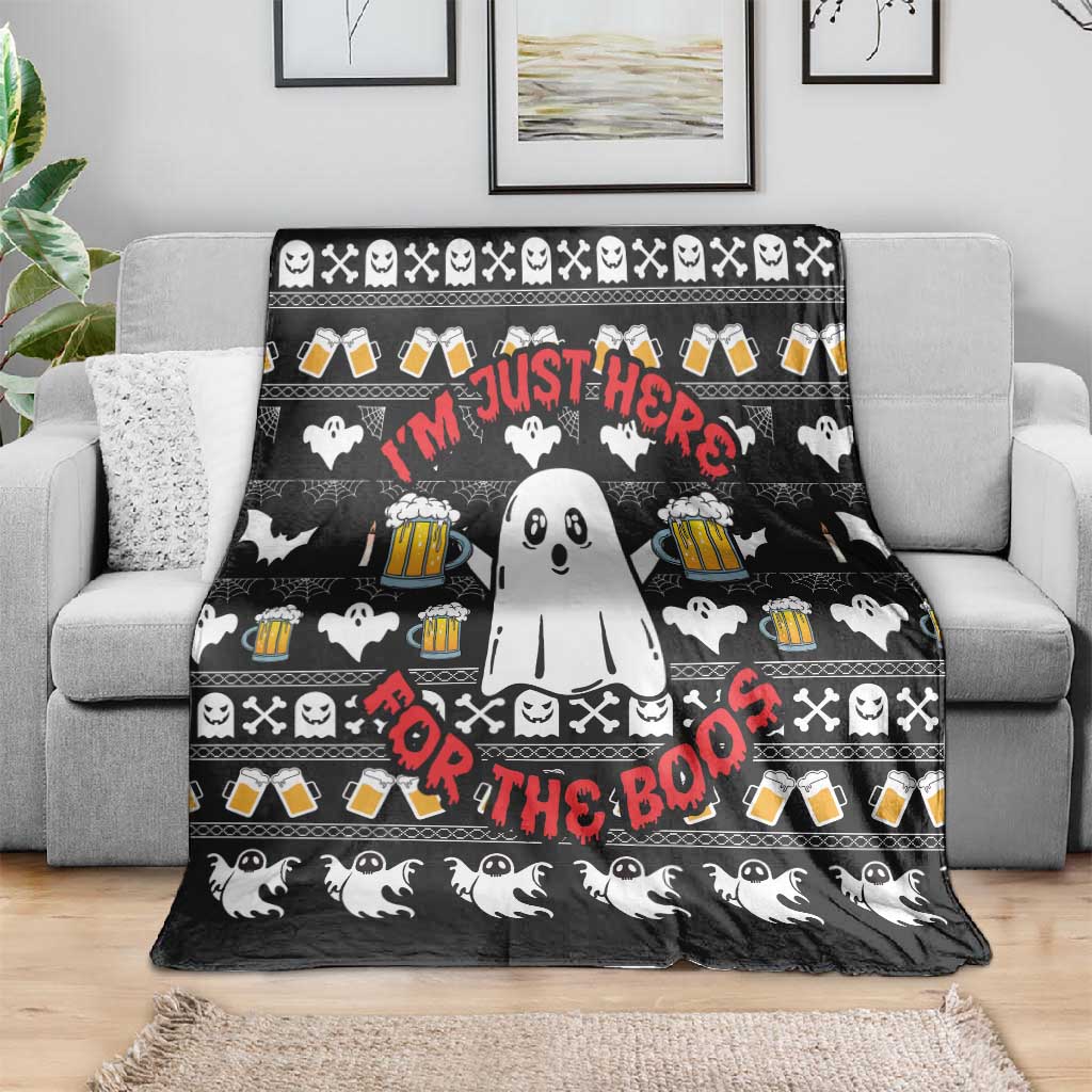 Christmas Africa Boo Beer Blanket I'm Just Here For The Boss DT03