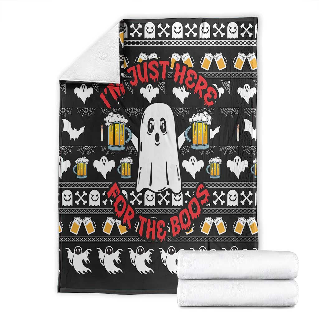 Christmas Africa Boo Beer Blanket I'm Just Here For The Boss DT03