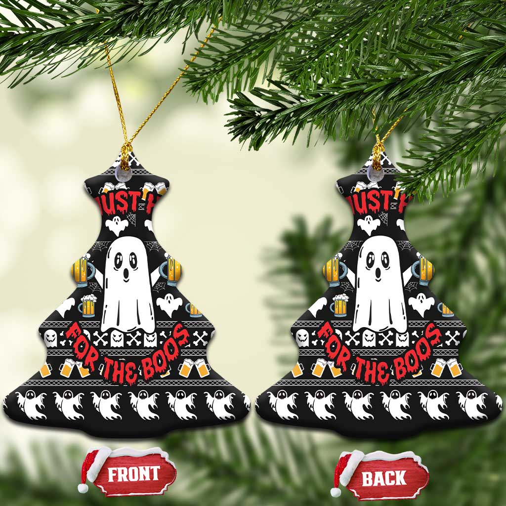 Christmas Boo Beer Ceramic Ornament I'm Just Here For The Boos DT03