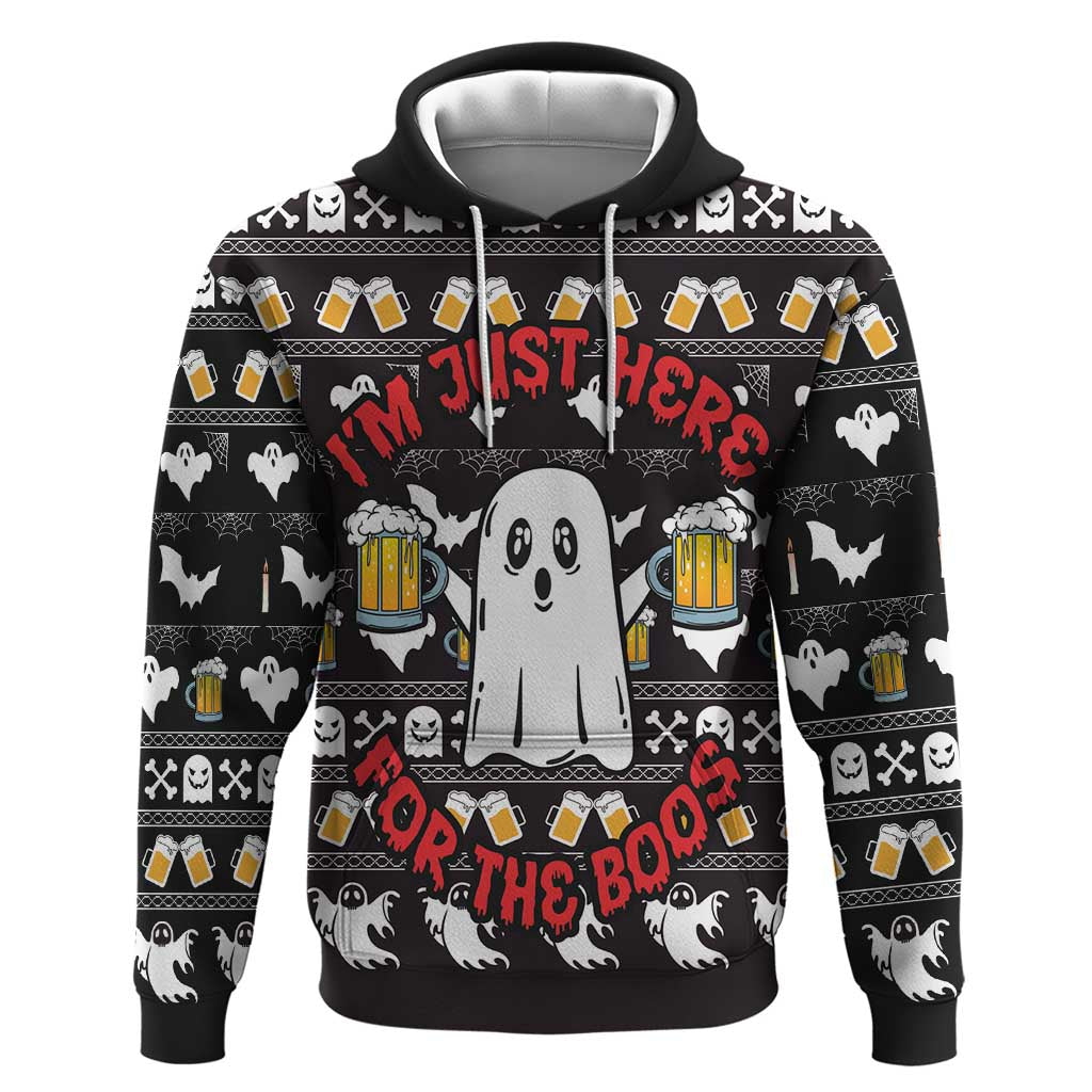 Christmas Boo Beer Hoodie I'm Just Here For The Boos DT03