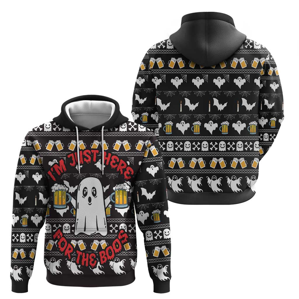 Christmas Boo Beer Hoodie I'm Just Here For The Boos DT03
