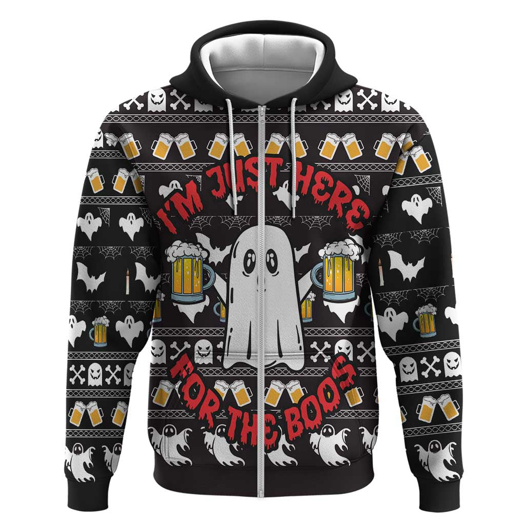 Christmas Boo Beer Hoodie I'm Just Here For The Boos DT03