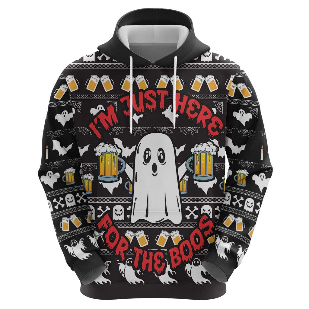 Christmas Boo Beer Hoodie I'm Just Here For The Boos DT03